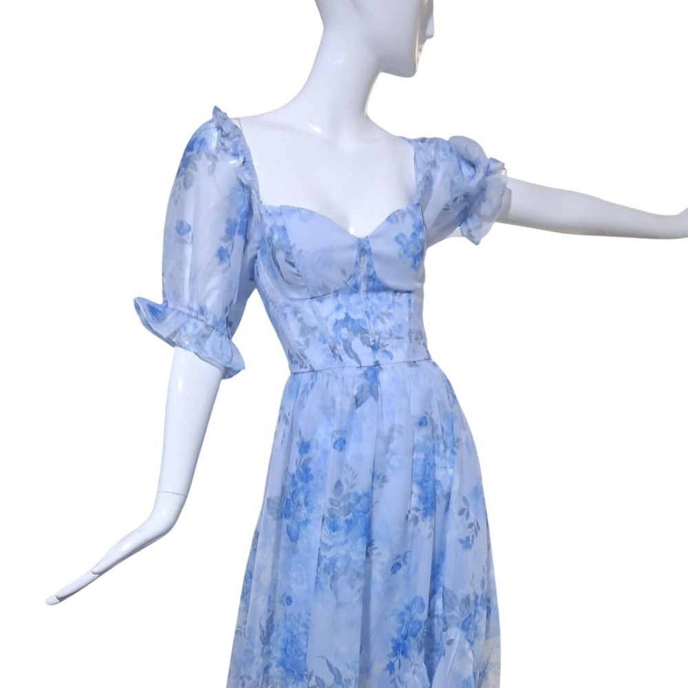 Mi Ami Regency Ethereal Fairycore Women's‎ Large Babydoll Corset Milkmaid Dress - Picture 6 of 13